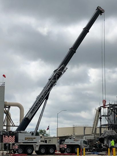 Operating Crane Before Thunderstorm - Bobcat Contracting