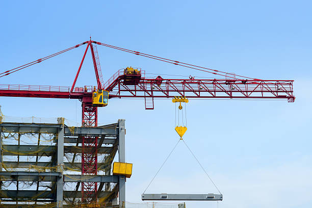 Industrial landscape with cranes